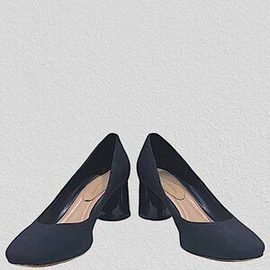 Donald J. Pliner Camy Black Barrel Heels Size 7.5